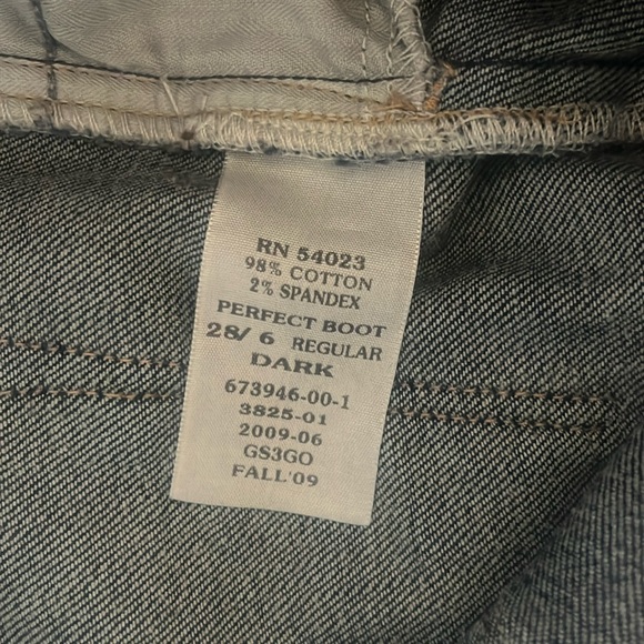 1969 Gap 🌺 Women’s Perfect Boot Jeans dark SZ: 28/6r - Picture 10 of 11